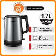 Toshiba KT-17DRRS Black Stainless Steel Double Wall Protection Fast Boiling Electric Jug Kettle 1.7L