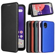 Samsung Galaxy A22 5G Japan Luxury Flip Carbon Fiber Skin Magnetic Adsorption Case For Samsung A22 5