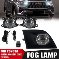 Front Bumper Fog Lamp Upgrade Kit FOR TOYOTA Innova Hycross Zenix 2023-2024 Version Additional Fogli