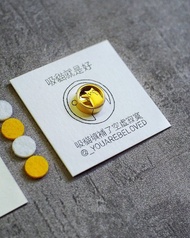 金色長貓 香薰口罩磁石釦