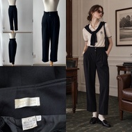 Pre-owned BA/ENCI/GA GOLF CLUB Black High-Waist Wool Pants Size 66 SPXLC1013