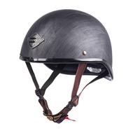 [HCM]Nón bảo hiểm Napoli Gang xám xước logo in