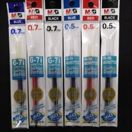 M&G gel pen refill 0.5mm & 0.7mm G-5I