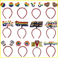 ST2 Pride Month LGBT themed celebrate party colorful rainbow Love Headband decoration supplies Hair 