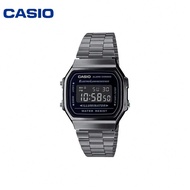 Casio Unisex Digital Sports Watch, 38.6mm Black Square Dial, Stainless Steel Bracelet, 100M Water Re