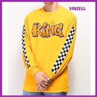 LONG SLEEVED T-SHIRTS FOR MEN WOMEN KING PRINTED MOTIF BIGSIZE OVERSIZE 6XL 5XL 4XL 3XL 2XL XL LMS V