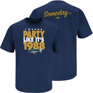 Smack Apparel Notre Dame Football Fans. I Wanna Party Like It's 1988 Navy T-Shirt (Sm-5X)