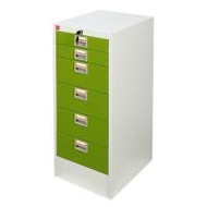ตู้ลิ้นชักเหล็ก 6 ลิ้นชัก LUCKY WORLD CDX-6-GG สีเขียว (1041322)