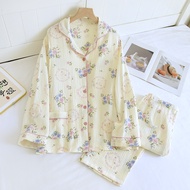 Bộ Đồ Bầu Và Sau Sinh Dài Tay Có Khe Mở Cho Con Bú Chất Liệu Xô Muslin M7