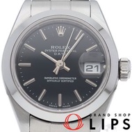 二手勞力士蠔式恆動日曆型女士腕錶 79160(P)，不鏽鋼材質，黑色錶殼，拋光處理，2000 年產，成色極佳