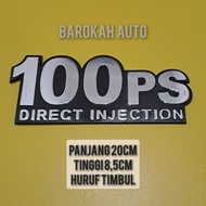 ps100 tulisan emblem mobil truck 100ps nekel