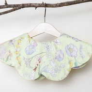 【二重紗+透氣防水】軟Q夾心~雲朵圍兜兜 口水巾 夏綠蒂 TPU壓棉