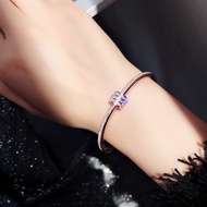 Titanium Steel Bangle Unfade Fashion Diamond Open Bangle