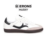 ERONS - HUSKY White Black Gum | Men's Retro Sneakers Wanita | Casual Vintage Gum Sole | Unisex Fashi