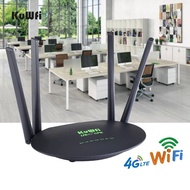 KuWfi Wireless 4G Router 150Mbps 4G LTE Wifi Router Unlocked Sim  RJ45 Wan/Lan Port 4pcs External Antennas