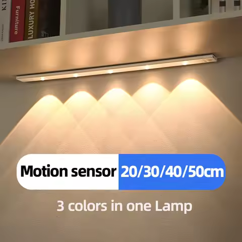 White/Black LED Cabinet Light USB Rechargeable Motion Sensor LED Light for Kitchen Wardrobe Cabinet 