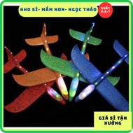 Large Megagift Super Glider Foam Plane. Multi-Colored Hand Throwing Foam Plane with glowing led ligh