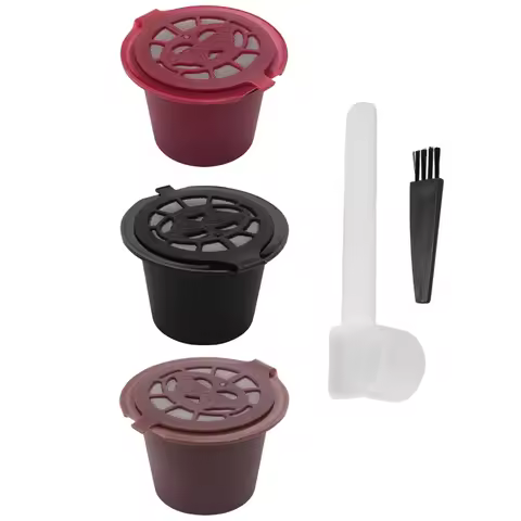 3 Pcs Refillable Reusable Espresso Capsule For Nespresso Coffee Machine Reusable Capsule Refill Empt