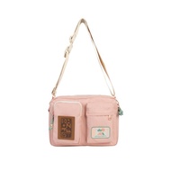 【DOUGHNUT】9.7吋 防潑水 側背/肩背 Satchel 平板包 2用-粉 DW