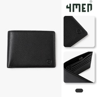 4MEN Grained Leather Wallet with Horizontal Lock BV065 Compact, Lightweight, Fashionable and Conveni