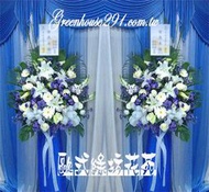 【歐式綠坊花苑】 [gfg156] 追悼藝術花柱(1對) ~ 外送 桃園市立殯儀館花店 台北市立第一殯儀館花店 新竹市立殯儀館花店 花坊