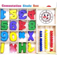 Computation Study Box Child Early Learning Set Number 123 Clock Color Kindergarten Preschool / Perma