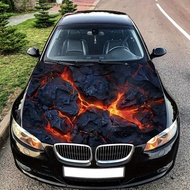 Lava Pattern Car Hood Sticker - Durable Self-Adhesive PVC Sticker for Cars, Motorcycles and Trucks V