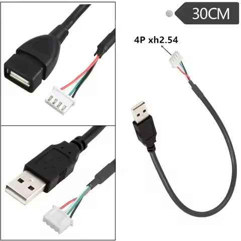 30cm Usb A Female To 4Pin Xh2.54 Ph2.0 Mx1.25 Dupont Connector Cable Usb To 4P Adapter Wire For Diy 