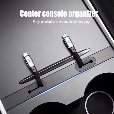 For Tesla Model 3 Y Central Control Hub Mobile Phone Charging Cable Hub Threading Box Car Data Cable