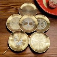 Kaoru Shina | Ready Stock Engraved Pattern Disc Tray Ornaments | Candle Base ・ Incense Base ・ Crysta