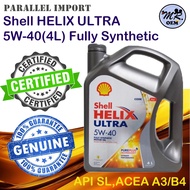 MR OEM Shell Helix Ultra 5W40 SN PLUS 5W-40 (4L) Fully Synthetic Engine Oil Lubricant