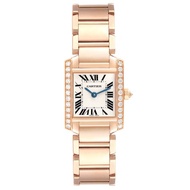 Cartier Cartier Tank Francaise (Reference WE10456H). A rose gold diamond-set quartz wristwatch. 2005