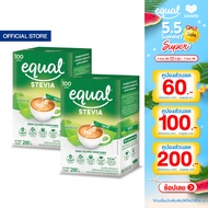 [2 กล่อง] Equal Stevia หญ้าหวาน อิควล สตีเวีย ผลิตภัณฑ์ให้ความหวานแทนน้ำตาลจากหญ้าหวานธรรมชาติ ขนาด 