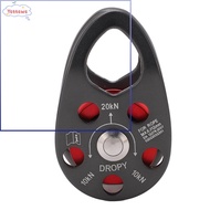 YVETTPH Single Pulley, Aluminum Fixed Side Plates Bearing Pulley,  Teardrop Shape Roller Bearing Hig