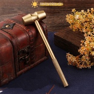 JIWANARCLAY Hammer, Brass Yellow Gavel, Court Prop Judge Hammers Company