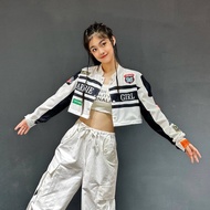 Spicy Girl Motorcycle Jacket Short Dance Set Annual Conference Kpop Dance Performance Costume Womens
