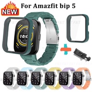 Candy Colorful Strap+Case For Amazfit Bip 5 Case Plastic Amazfit Bip 5 Strap Full Covered Case For Amazfit Bip 3 / Amazfit Bip 3 pro Strap Replacement  Amazfit Bip 5 Watchband