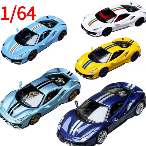 Toc Diecast 1:64 Ferrari 488 Pista Car Model Ferrari Play Vehicles Collectible Model Cars Toys for B