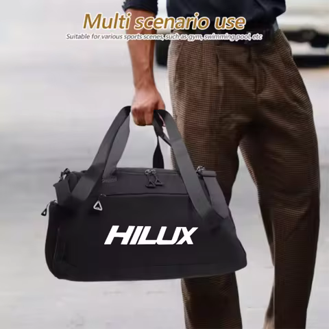 Fitness yoga handbag with shoe pocket printed with logo for Toyota Hilux Hybrid Synergy Drive Toyota