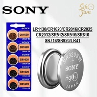 5PCS SONY BUTTON BATTERY CR/SR/LR 1130/1620/2016/2025/2032/512/516/616/716/920/LR41