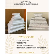 STYROFOAM FROM 3 CM TO 6 CM | DELIVERY BOX TRAY BASE IN INDONESIA