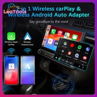【Quick Delivery】Wired To Wireless Carplay & Android Auto 2 in 1 Dongle USB Plug and Play Adapter for