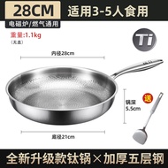 {UU61} Pure titanium household uncoated non stick pan induction cooker gas stove egg cake steak fryi