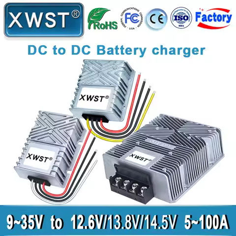 XWST DC DC Battery Charger Converter 9-35V 12v 24v to 12.6v 13.8v 14.5v Constant Current 5A-100A Ter