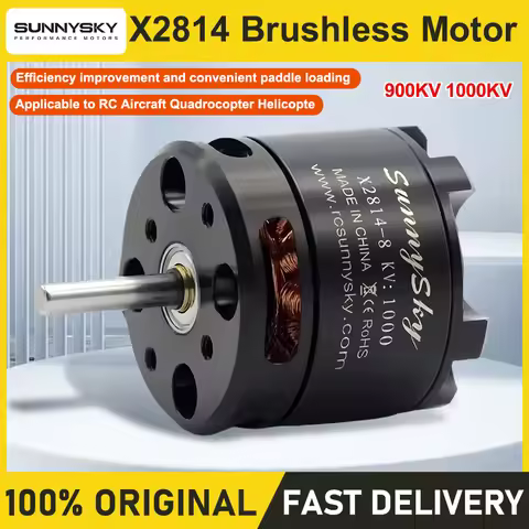 SunnySky X2814 II Outrunner Brushless Motor 900KV 1000KV External Rotor for RC Aircraft Quadrocopter