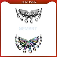 [lovoskiacMY] 36pcs Gauges Kit Ear Stretcher Tapers Tunnels 14G-00G Stretching Set