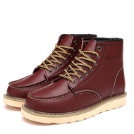 Ready stock  men's Martin boots leather ankle boots cowboy Moto cowhide Martin boots outdoor shoes M