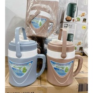 Viet Nhat 2L Carrying Handle Thermal Ice Bottle - 2000ml Thermos Bottle with Handle for Hot and Cold