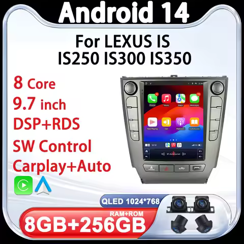 For Tesla Style 9.7 inch Car Stereo Car Radio Android For LEXUS IS IS250 IS300 IS350 GPS Navigation 