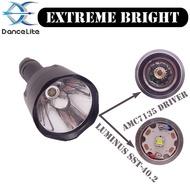 EXTREME BRIGHT DanceLite C8 Flashlight Luminus SST-40.2 LEDs 15W White Copper Plate AMC7135 Driver Board